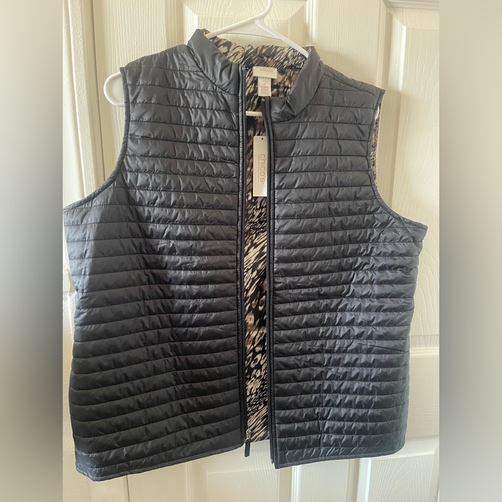 Chico's Black Quilted Vest